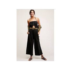 Black free people wide leg jumper